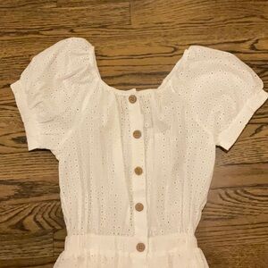 White Eyelet Dress Size S NEVER WORN
